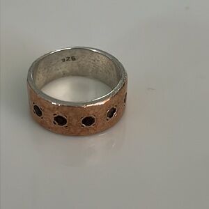 Handmade Sterling Silver and Copper Ring